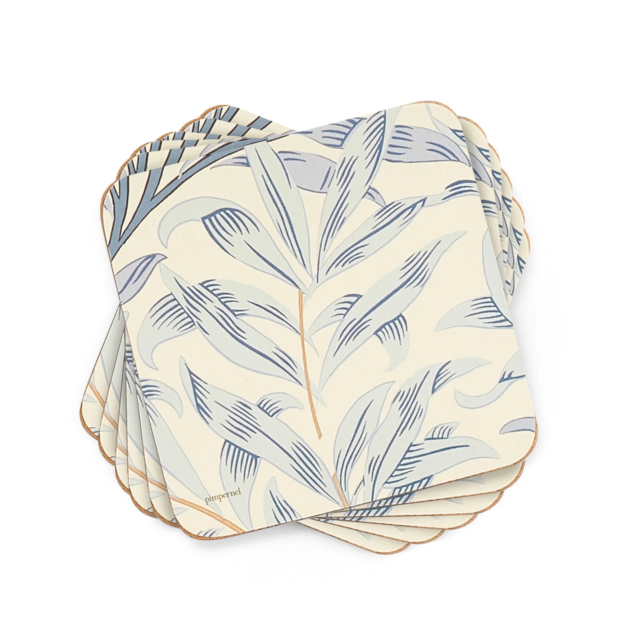 Pimpernel - Morris & Co Blue Willow Bough Cork-Backed Coaster (Set of 6)