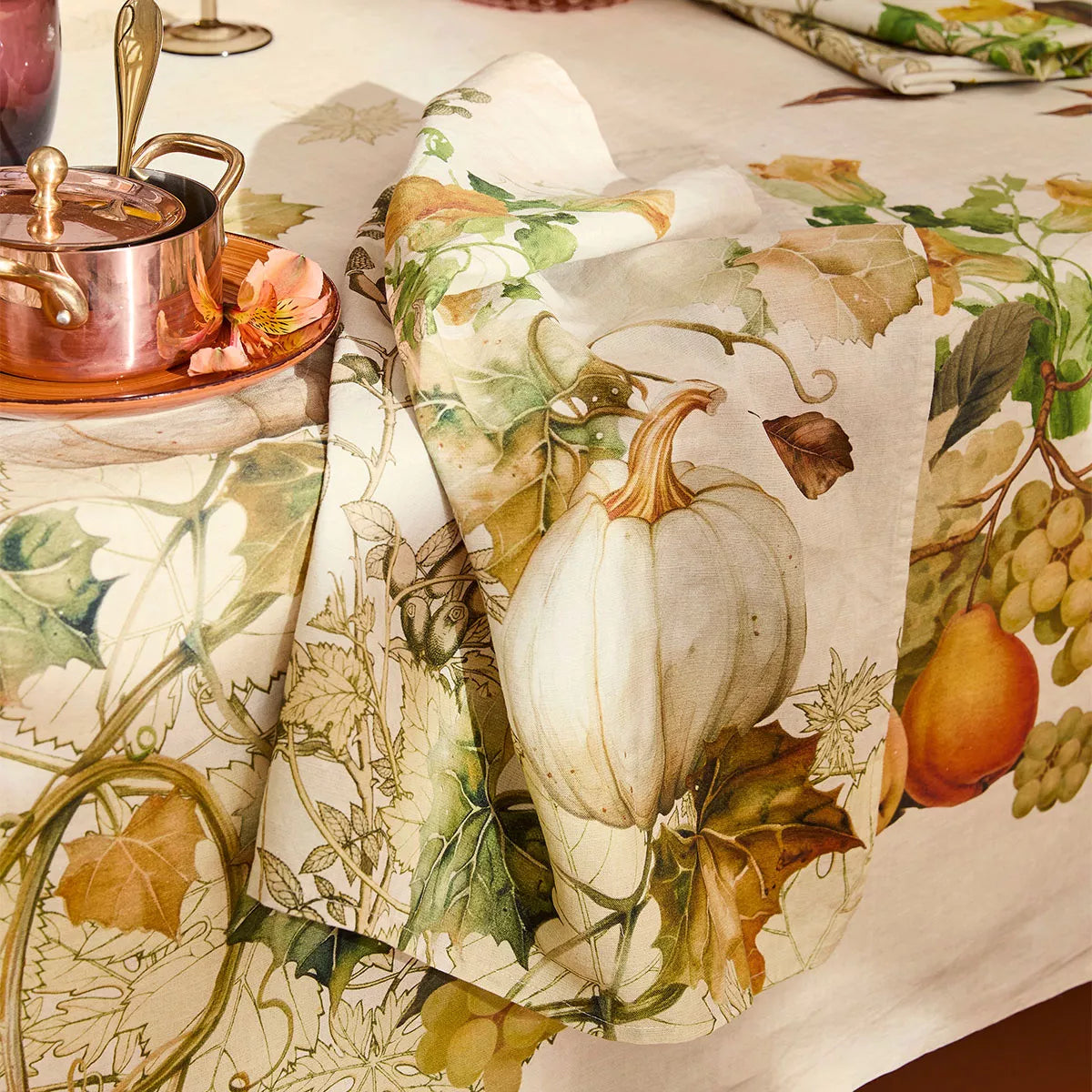 Garnier Thiebaut "Delices d'Atomne Napkin (50% Linen/Cotton)