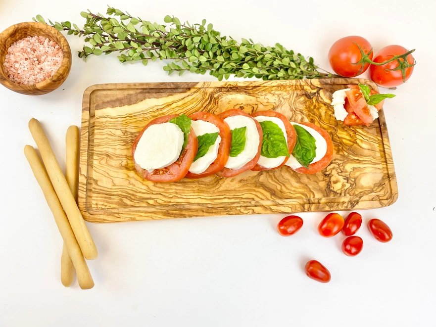 Olive Wood Rectangle Board (grooved)