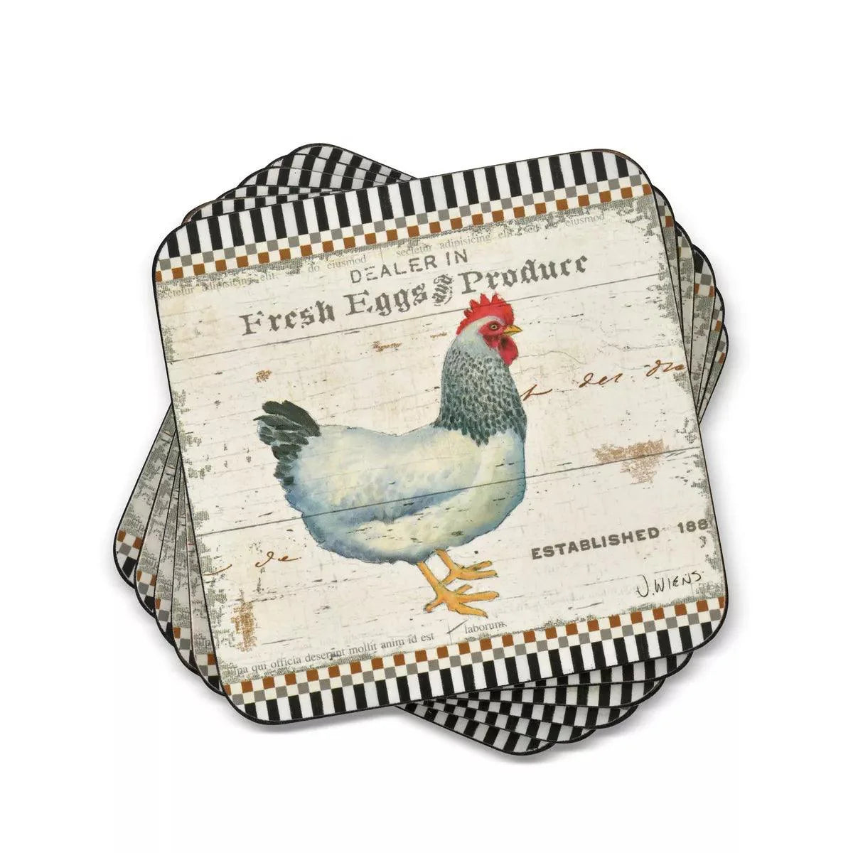 Pimpernel - On the Farm Cork-Backed Coaster (Set of 6)