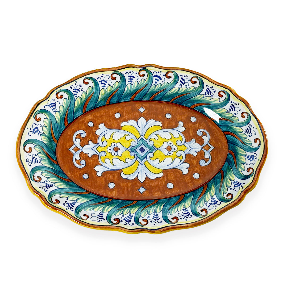 Gialletti & Pimpinelli D10 Scalloped Oval Platter - 33cm