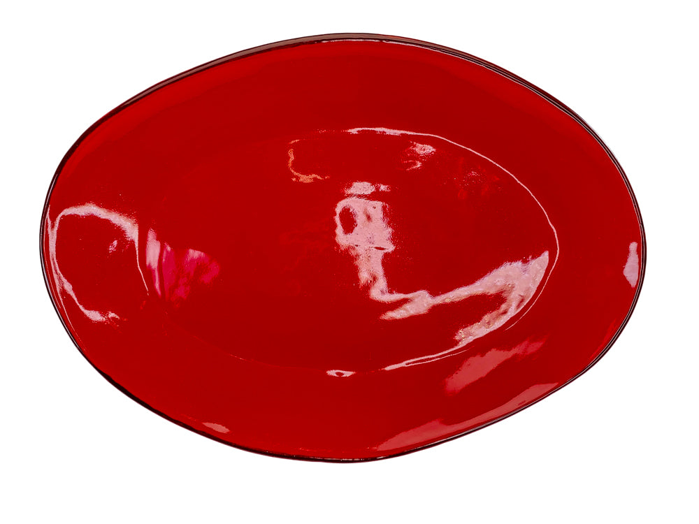 Large Oval Serving Platter (flat rim)