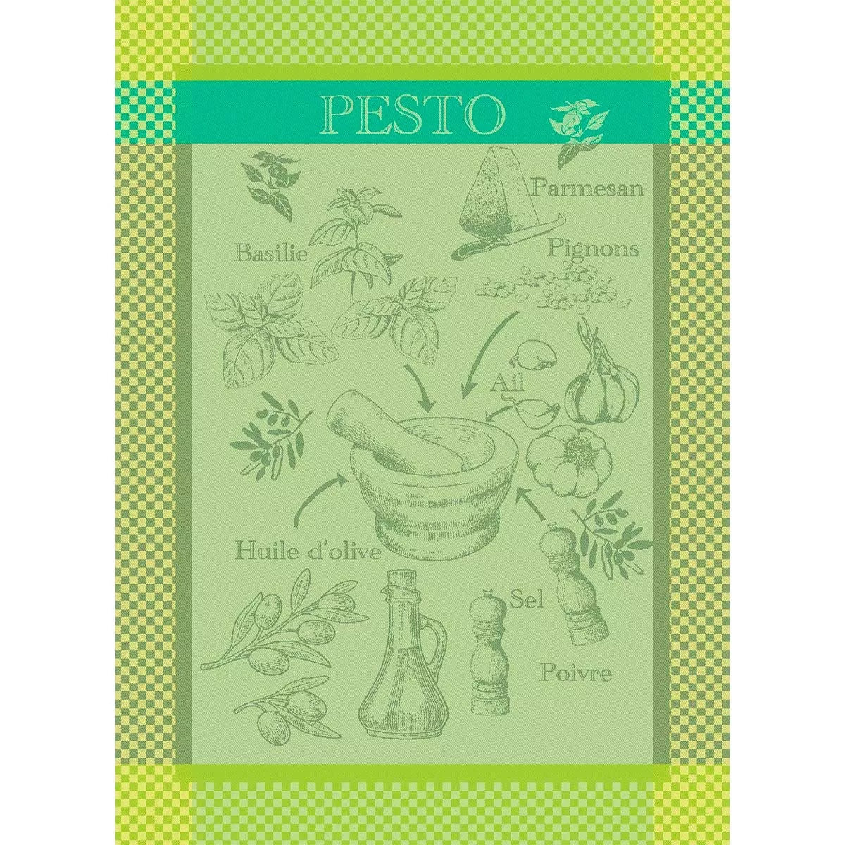 Garnier Thiebaut "Pesto" Jacquard Kitchen Towel