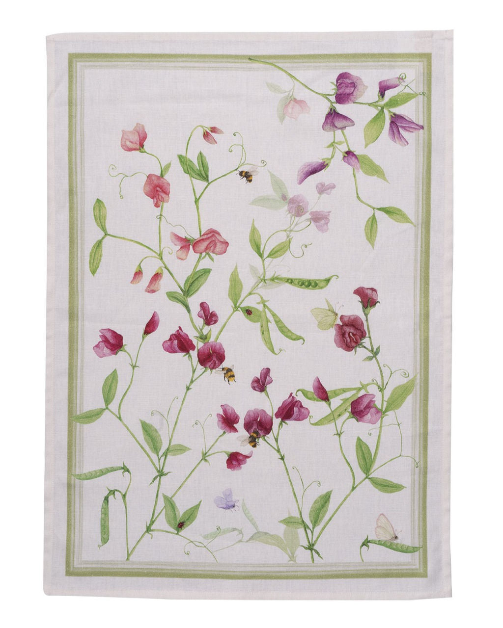Tessitura Toscana - MIxed Linen Tea Towel "Petits Pois Green"