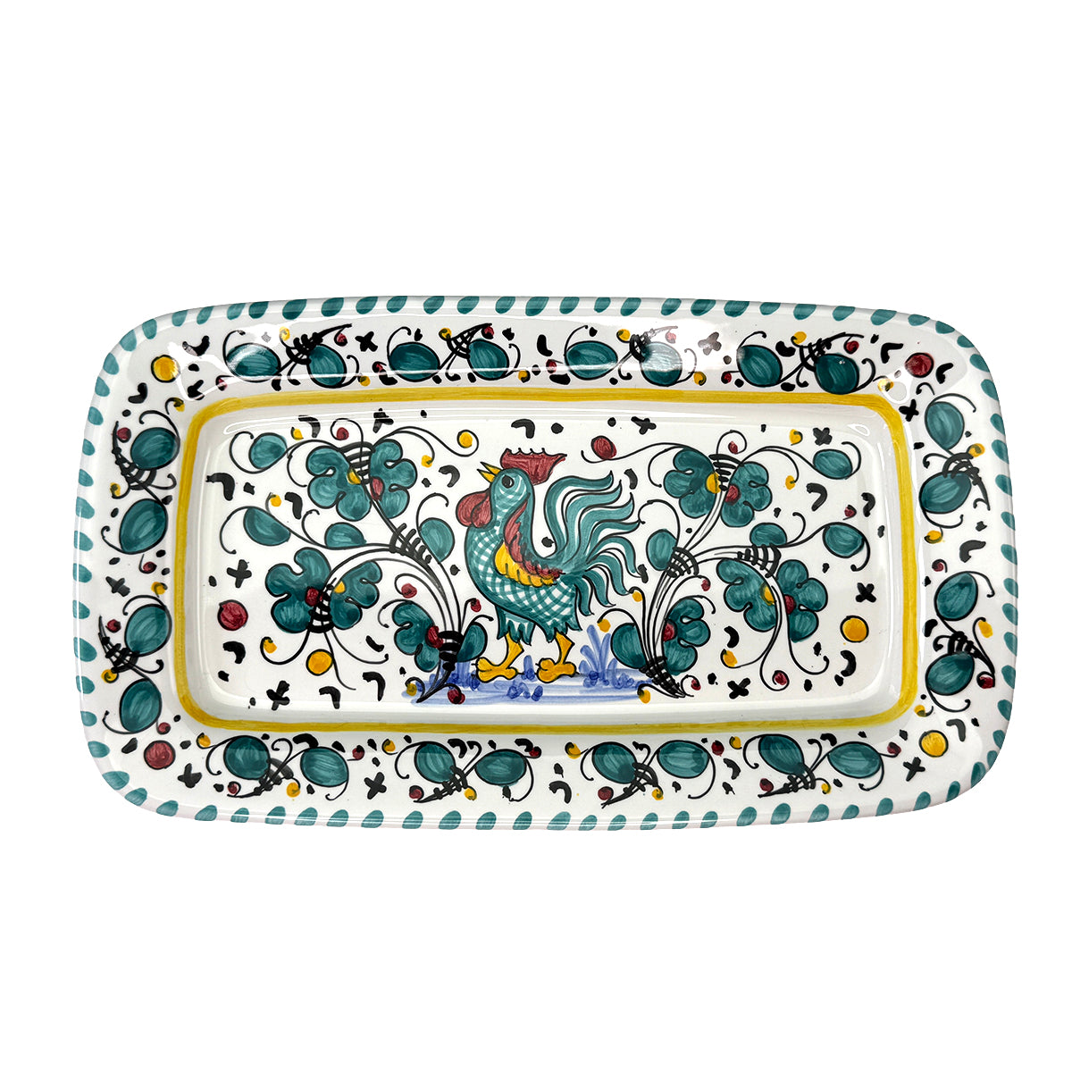 Sberna Gallo Verde Medium Rectangular Platter