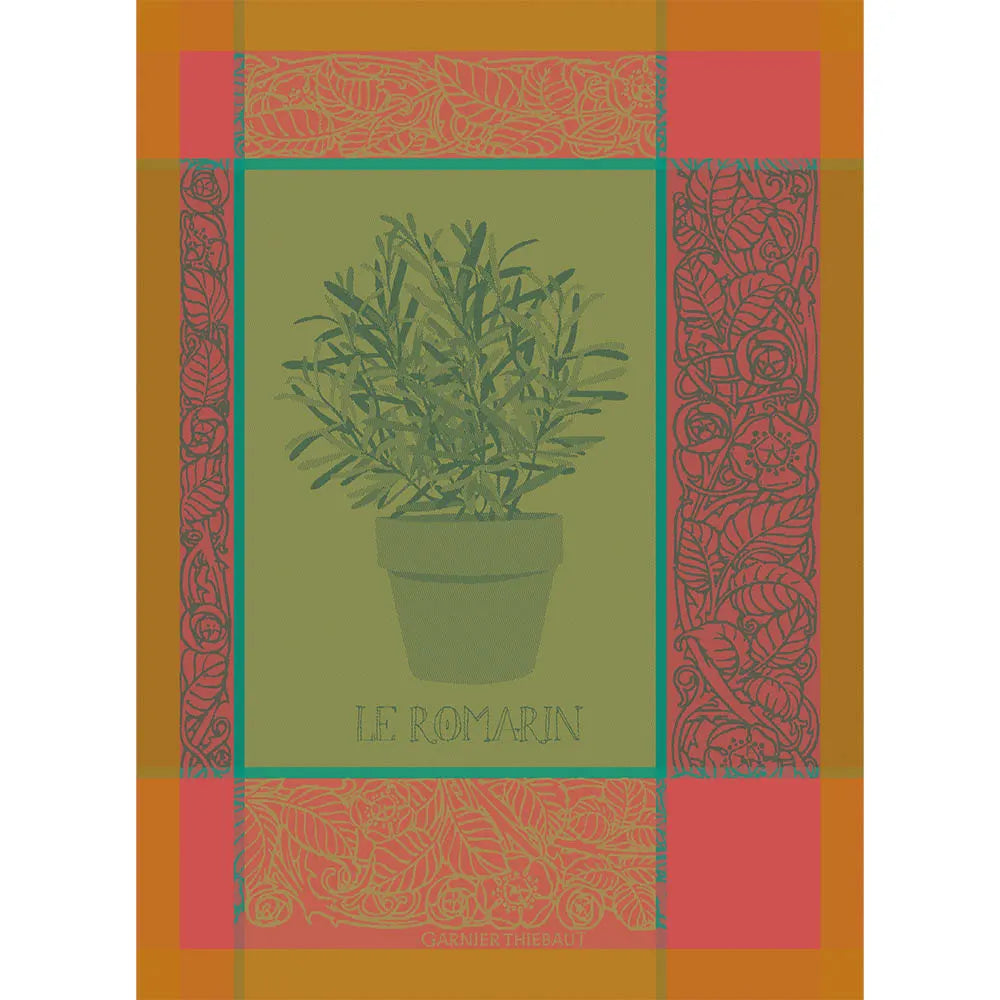 Garnier Thiebaut "Romarin Mousse" Jacquard Kitchen Towel