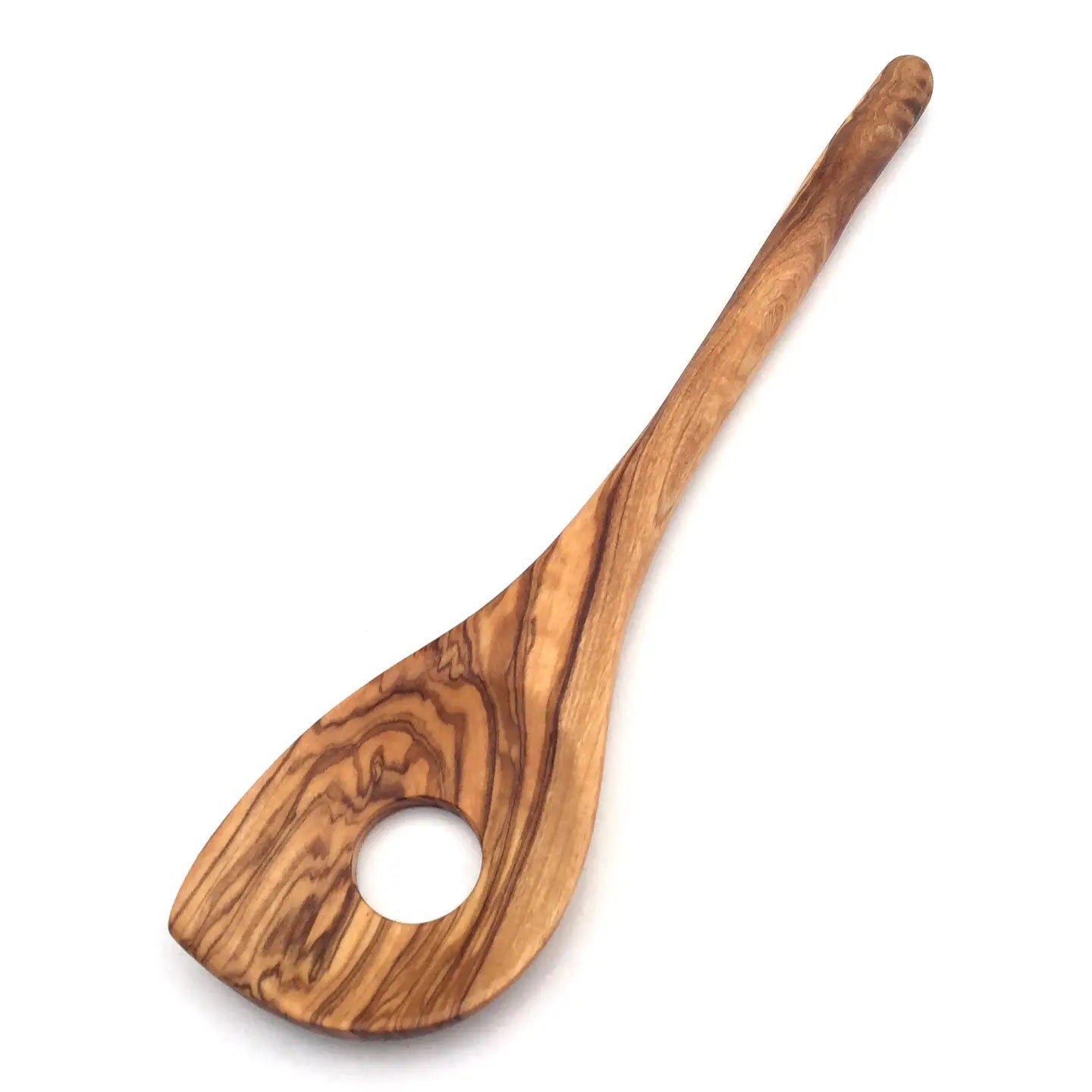 Olive Wood Round Handle Mixing Spoon