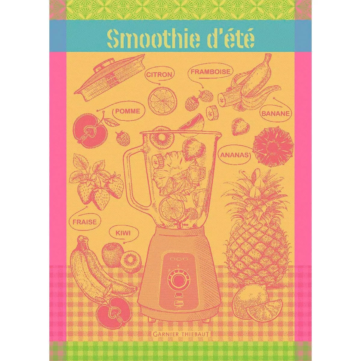 Garnier Thiebaut "Smoothie d'ete Fruite" Jacquard Kitchen Towel