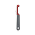 Peeler with red and gray handle on a white background
