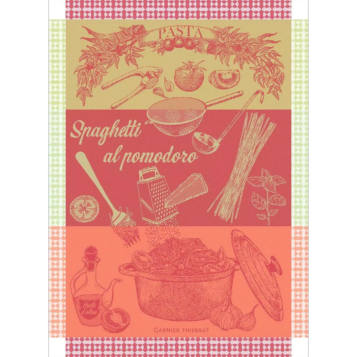 Garnier Thiebaut "Spaghetti Pomodoro" Jacquard Kitchen Towel