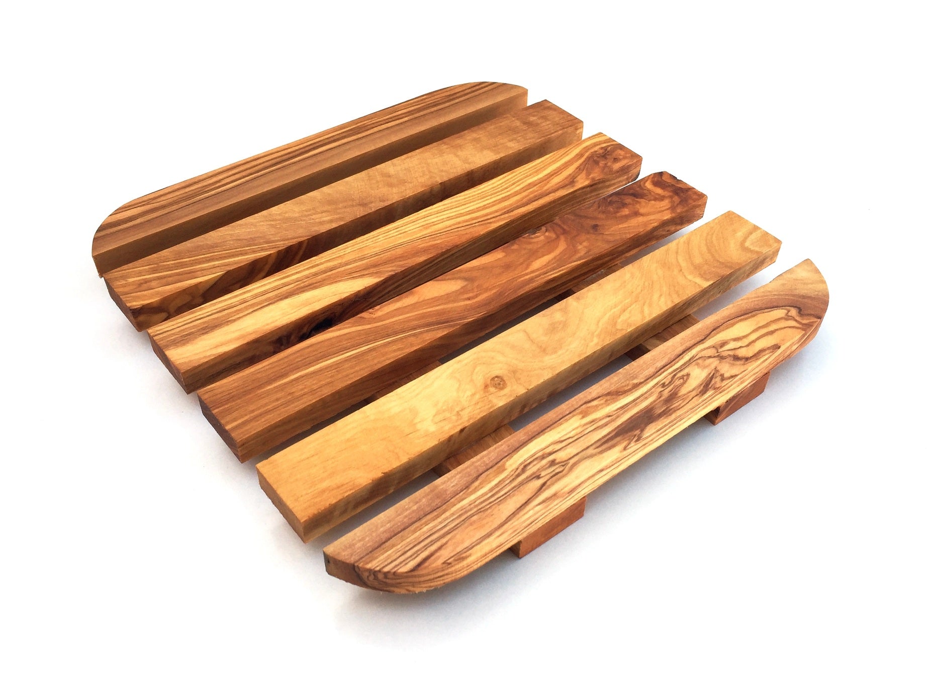 Olive Wood Square Rounded Trivet