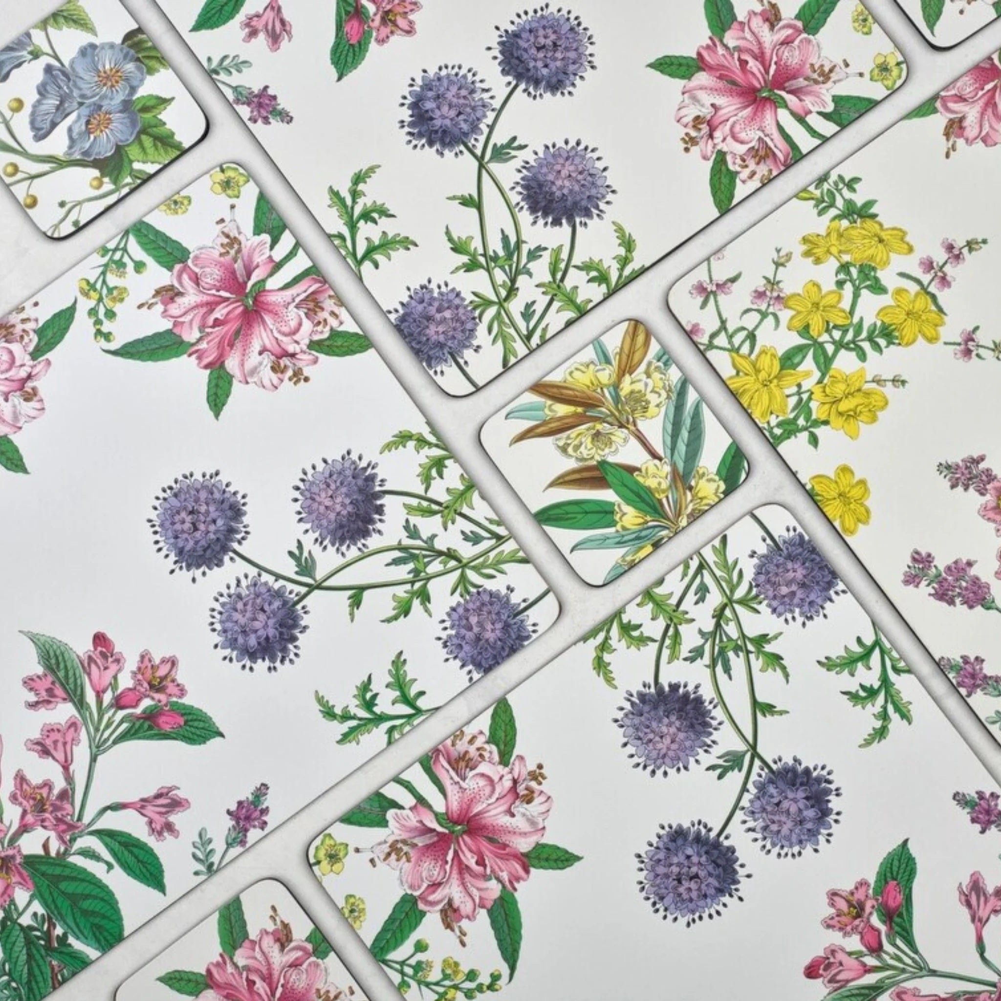 Pimpernel - Stafford Blooms Cork-Backed Coaster (Set of 6)