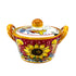 Borgioli - Sunflower on Red Sugar Bowl (New)