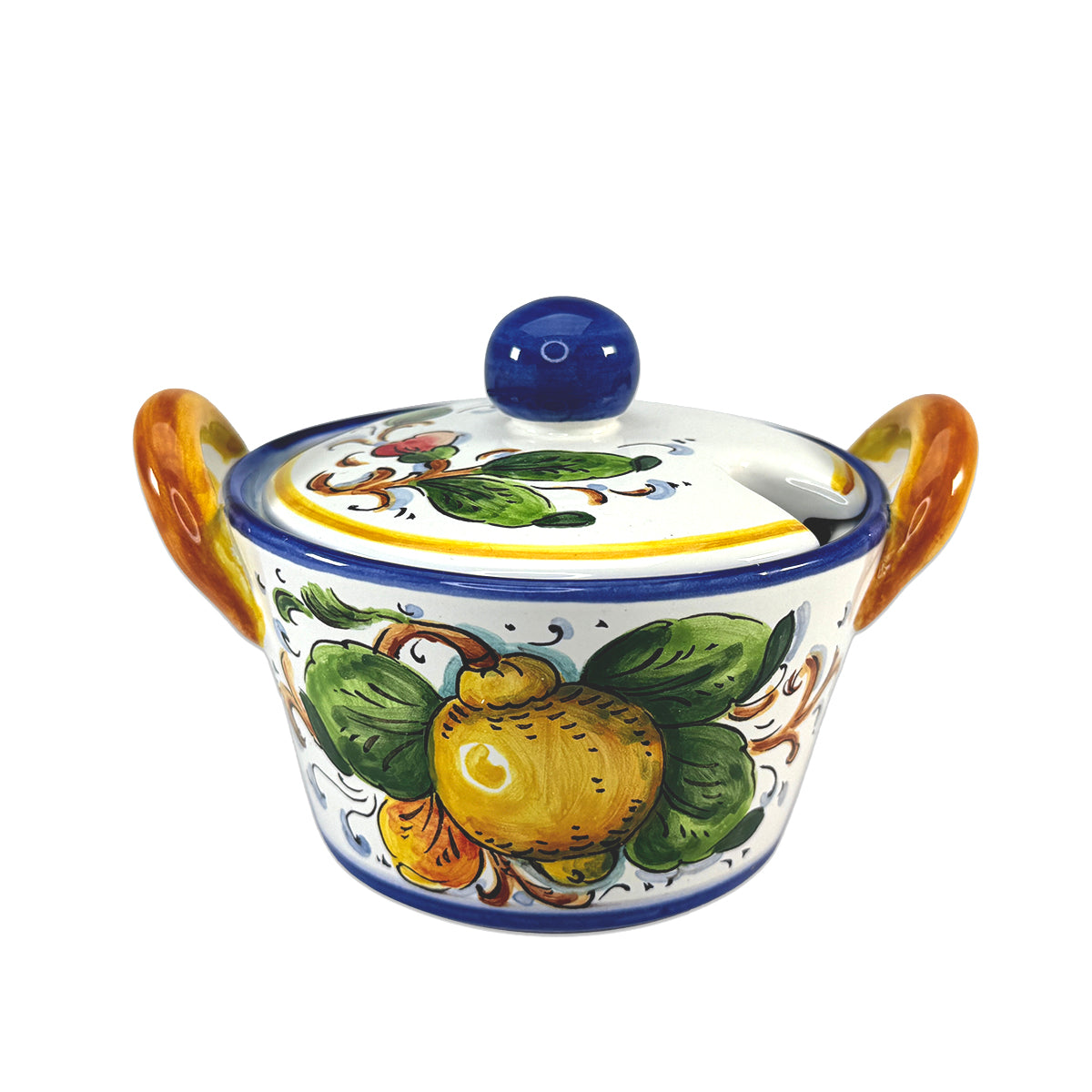 Borgioli - Lemons on White Sugar Bowl (New)