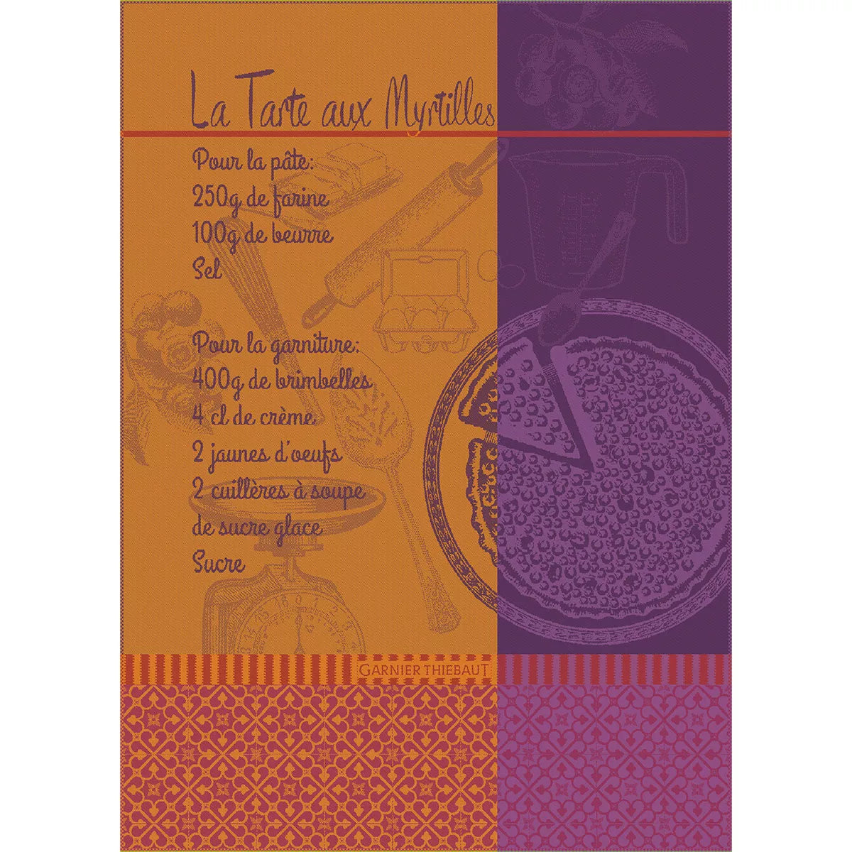 Garnier Thiebaut "Tarte Myrtilles" Jacquard Kitchen Towel