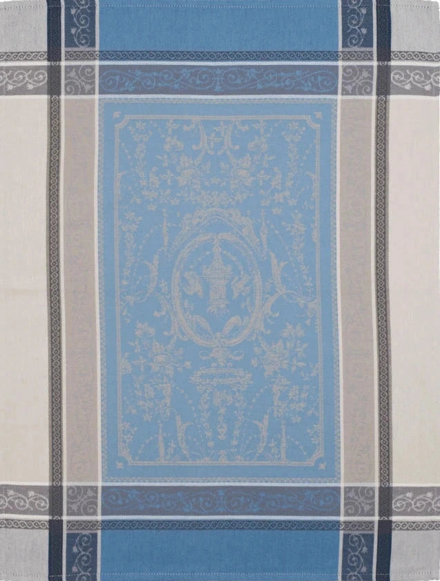 Tissus Toselli Versailles Taupe Blanc Tea Towel (2 Colours)