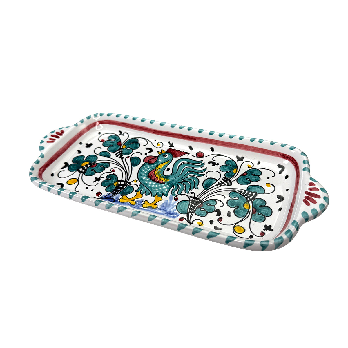 Sberna Gallo Verde Rectangular Tray 29cm