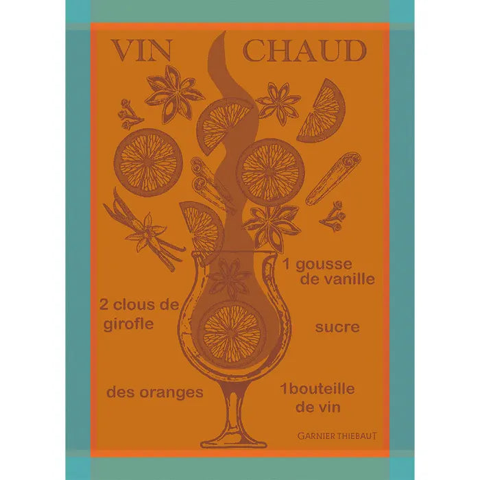 Garnier Thiebaut "Vin Chaud Mandarine" Jacquard Kitchen Towel
