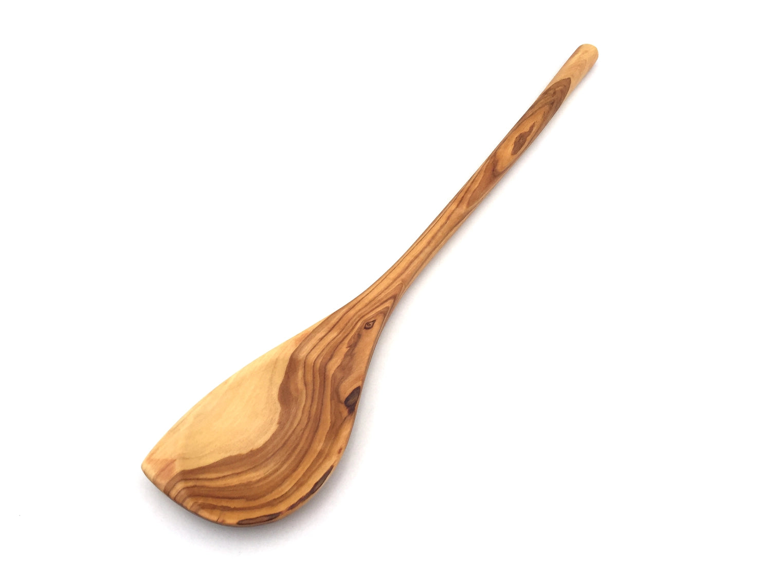 Cooking Spoon, Pointed Round Handle Made of Olive Wood