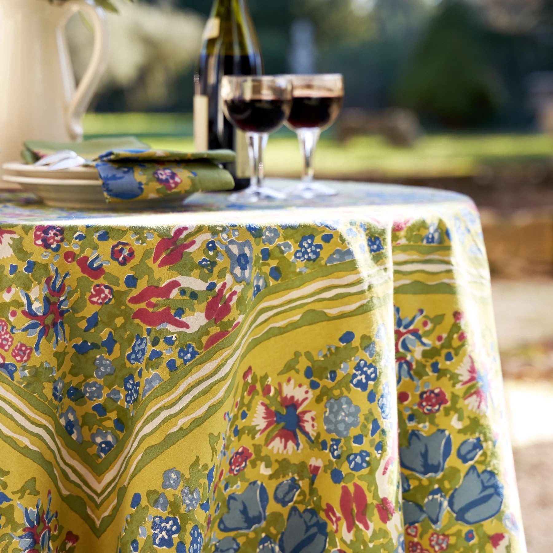 Jardin Blue/Green Tablecloth