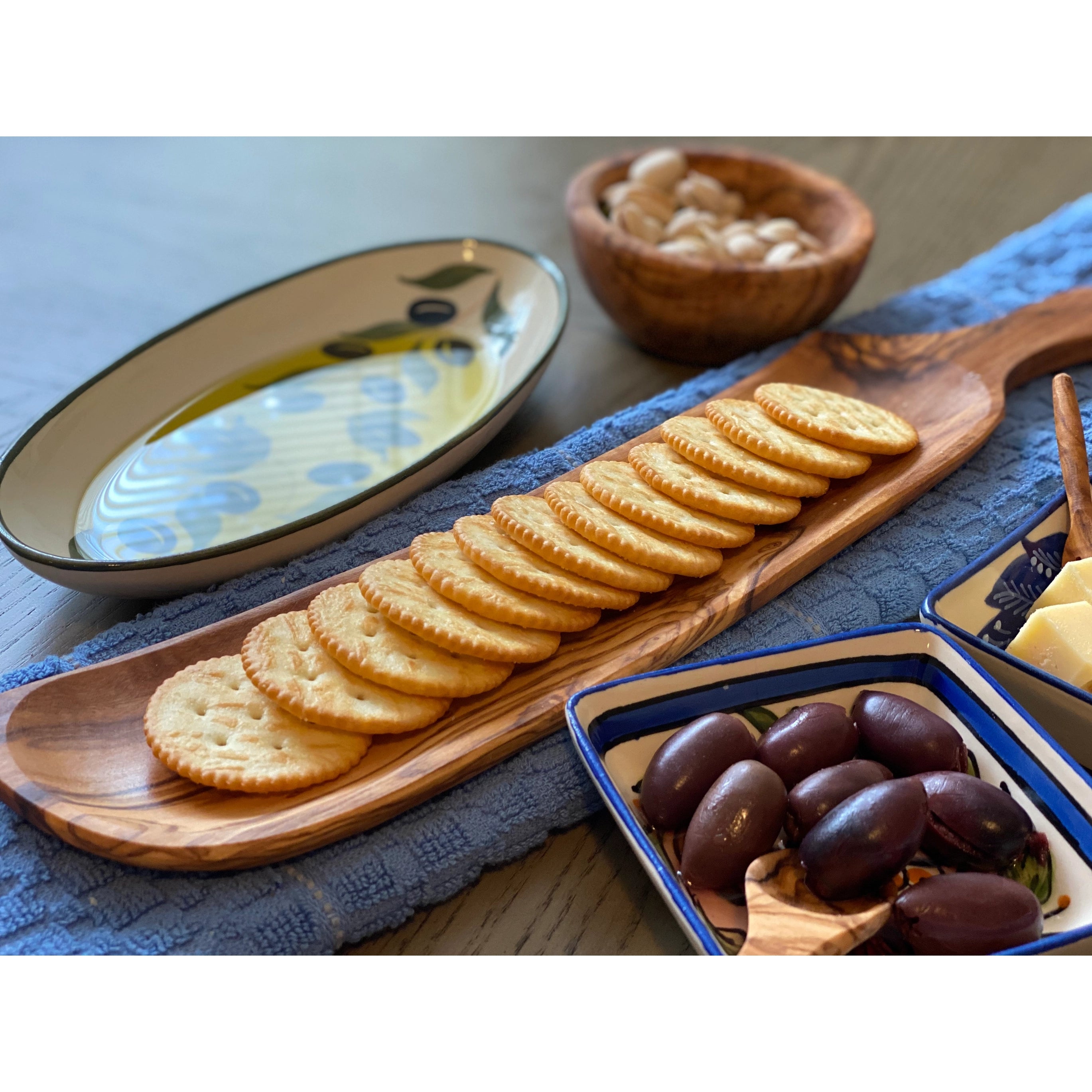 Olive Wood Crackers Tray