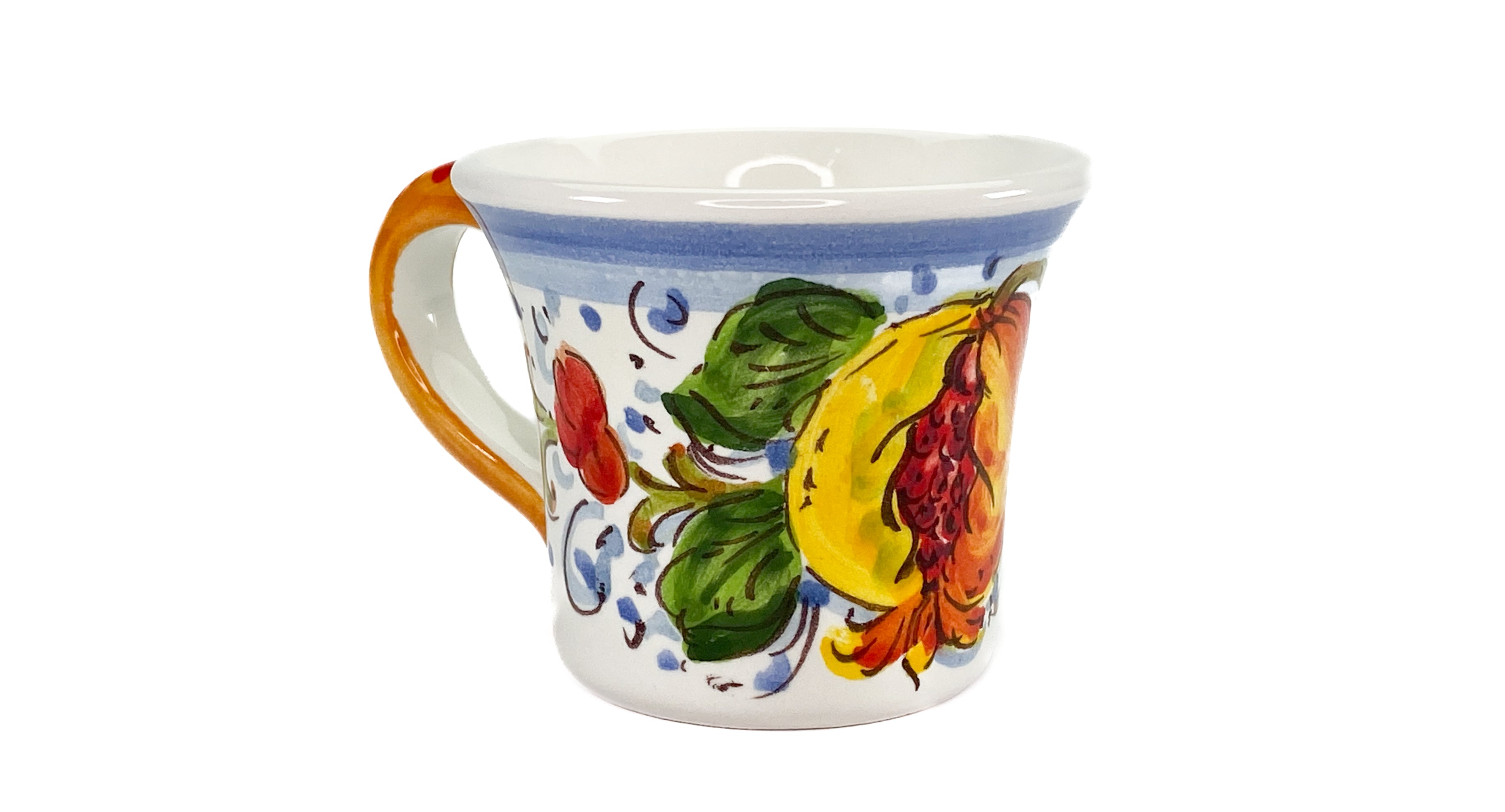 Borgioli - Pomegranate on White Espresso Cup