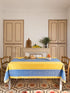 Tissus Toselli Grignan Yellow/Blue Tablecloth