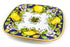 Borgioli - Lemons on Blue Square Platter 34cm (13.4")