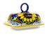Borgioli - Sunflower on Blue Butter Dish