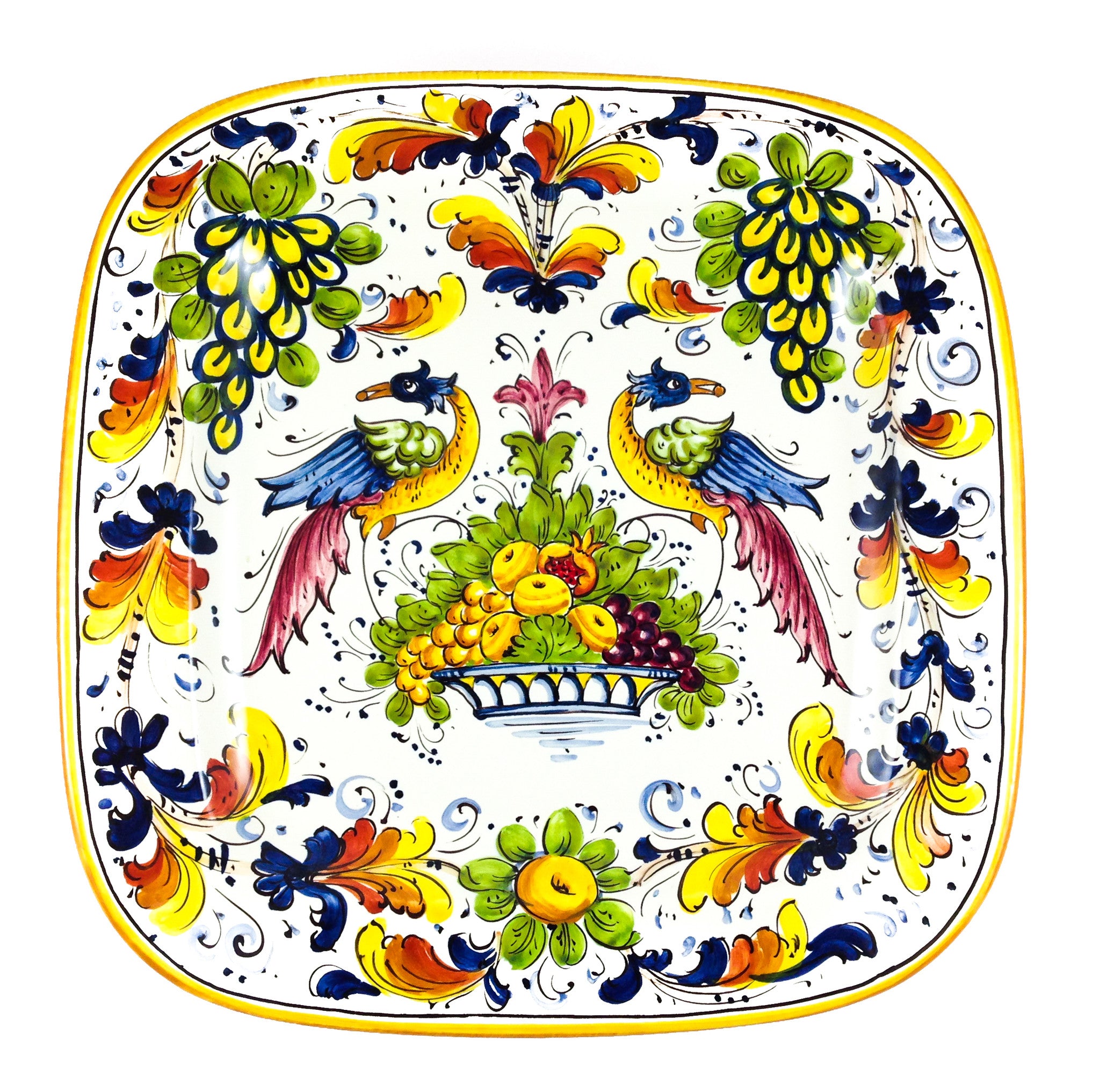 Borgioli - Birds of Paradise Square Platter 34cm (13.4")