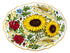 Borgioli - Sunflower on White Oval Platter 34cm x 45cm (13.4" x 17.7")