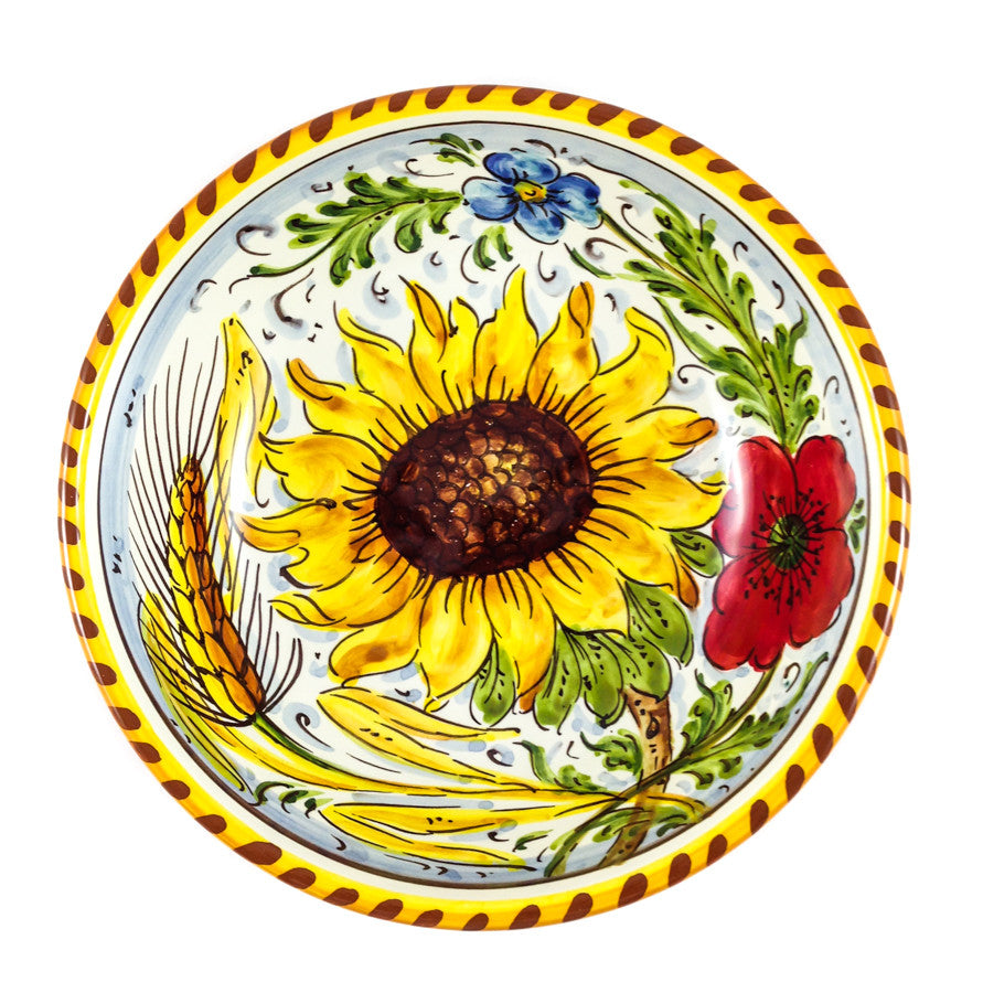 Borgioli - Sunflower on White Cereal Bowl 17cm (6.7")