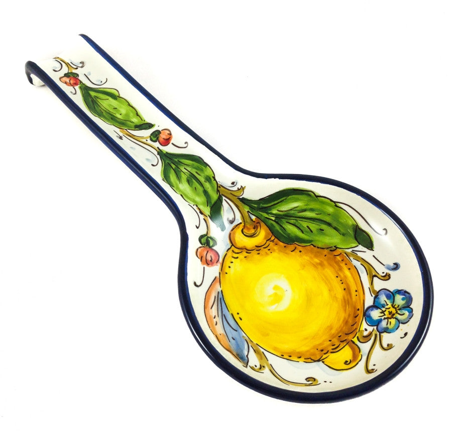 Borgioli - Lemons on White Spoon Rest
