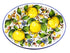 Borgioli - Lemons on White Oval Platter 27cm x 37cm (10.6" x 14.6")