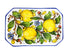 Borgioli - Lemons on White Octagonal Platter 20cm x30cm (7.9"x11.8")