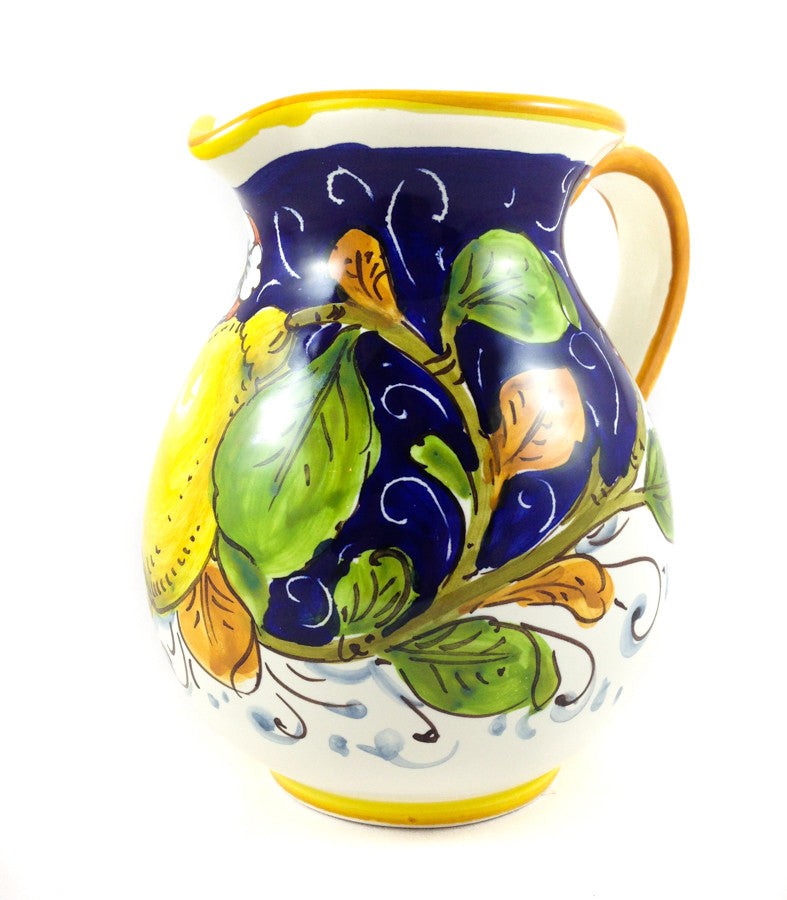 Borgioli - Lemons on Blue Pitcher 1L (33.8 fl oz)