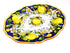 Borgioli - Lemons on Blue Oval Platter 34cm x 45cm (13.4" x 17.7")