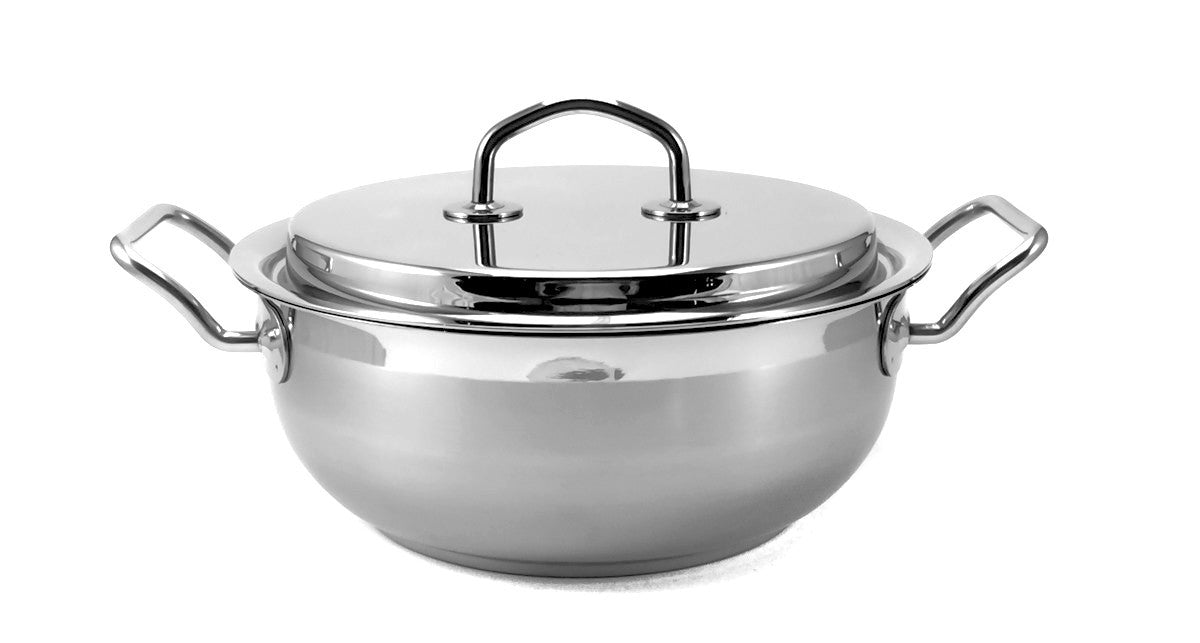 Silga Teknika World's Best Stainless Steel Cookware Risotto Pot 24cm Bombatina