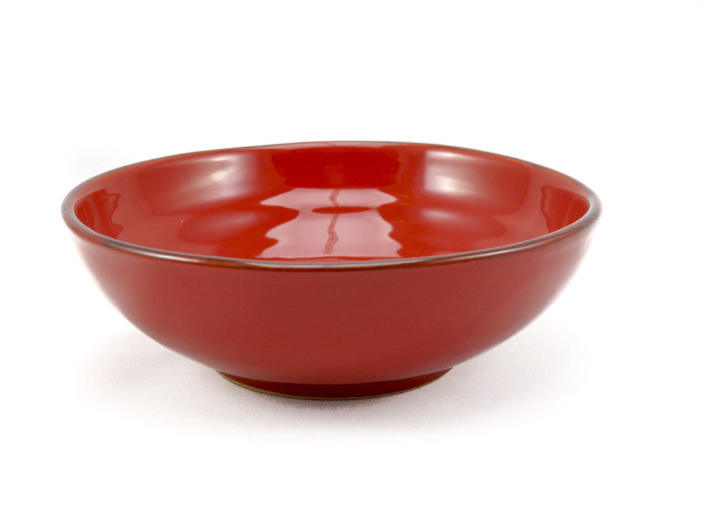 Red 30cm Bowl for Serving made by hand outside Florence, Italy by Ceramiche Fiorentine