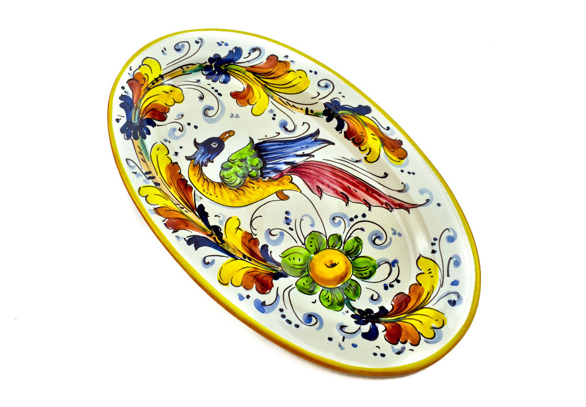 Borgioli - Birds of Paradise Oval Platter 28cm x 17cm (11" x 6.7")