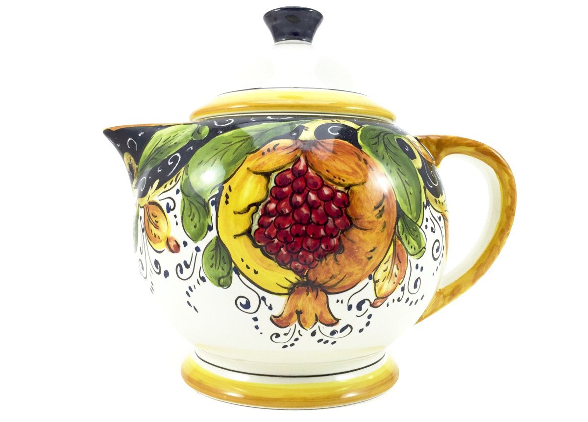 Borgioli - Pomegranate on Black Tea Pot