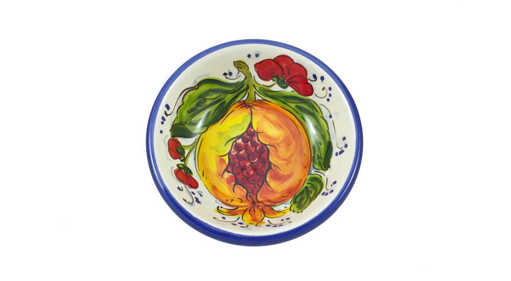 Borgioli - Pomegranate on White Pinzimonio Bowl