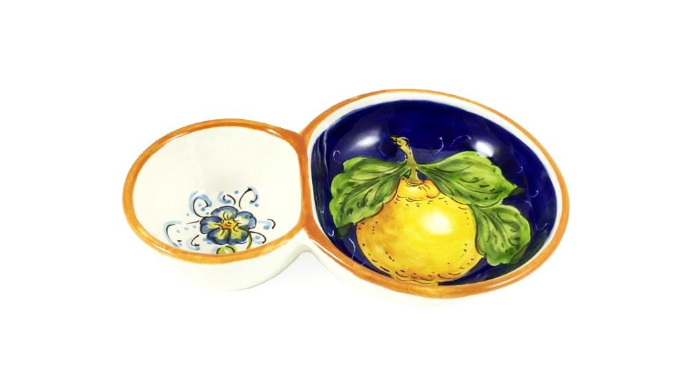 Borgioli - Lemons on Blue Olive Dish