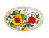 Borgioli - Pomegranate on White Oval Platter 17cm x 28cm (6.7" x 11")