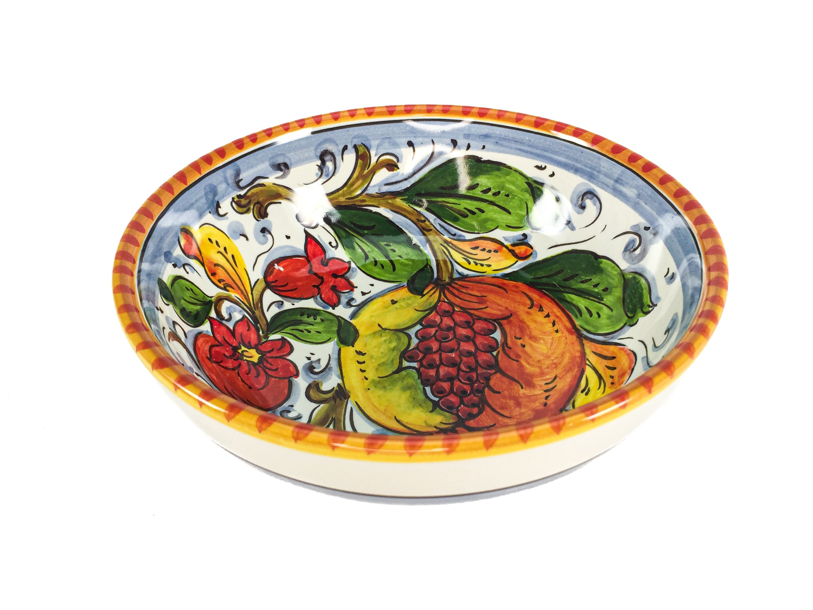 Borgioli - Pomegranate on White Cereal Bowl 17cm (6.7")