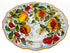Borgioli - Pomegranate on White 34cm x 45cm Oval Platter (13.4" x 17.7")