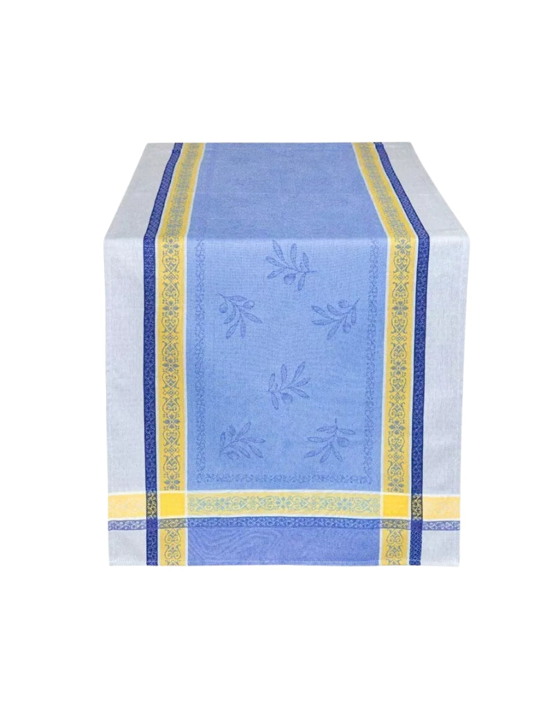 Tissus Toselli Olivia Blue/Yellow Table Runner
