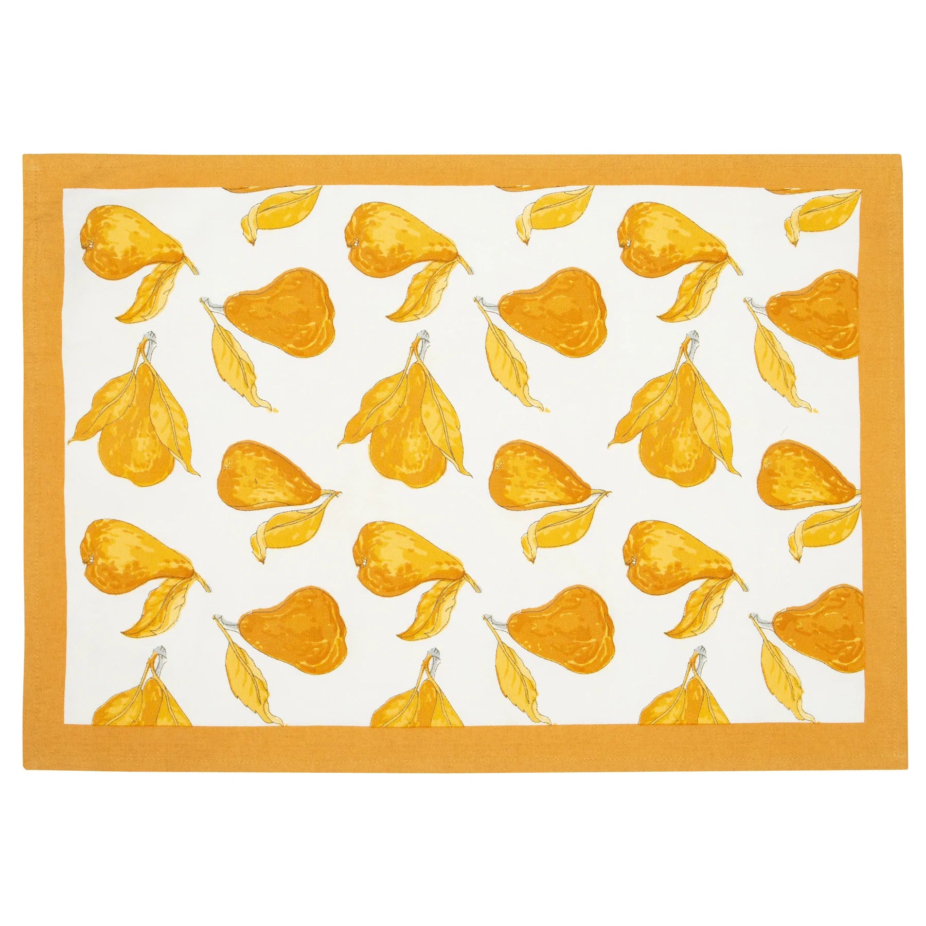 Orchard Pear Mustard & Grey Placemat