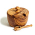 Olive Wood Salt/Sugar Bowl with Scoop