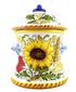 Borgioli - Sunflower on White Large Canister